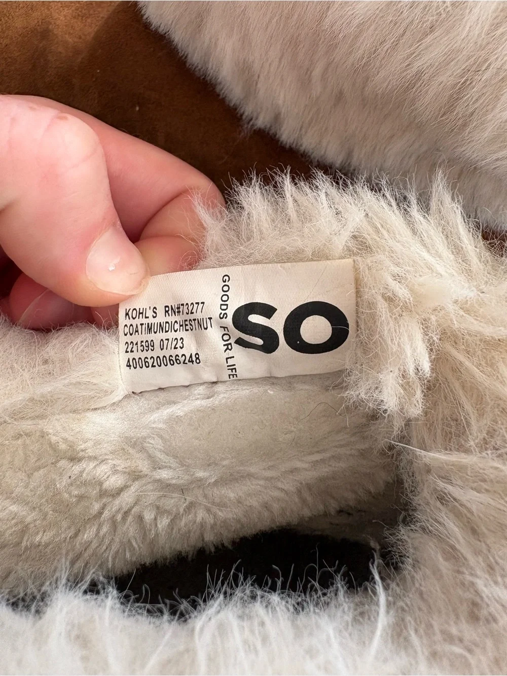 SO Chestnut Suede Faux-Fur Cuff Women’s Slippers